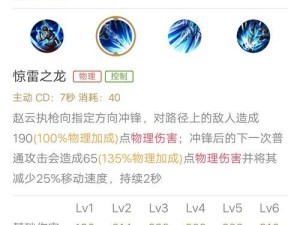 《赵云早期技能加点攻略》（解锁赵云，打造无敌战神）
